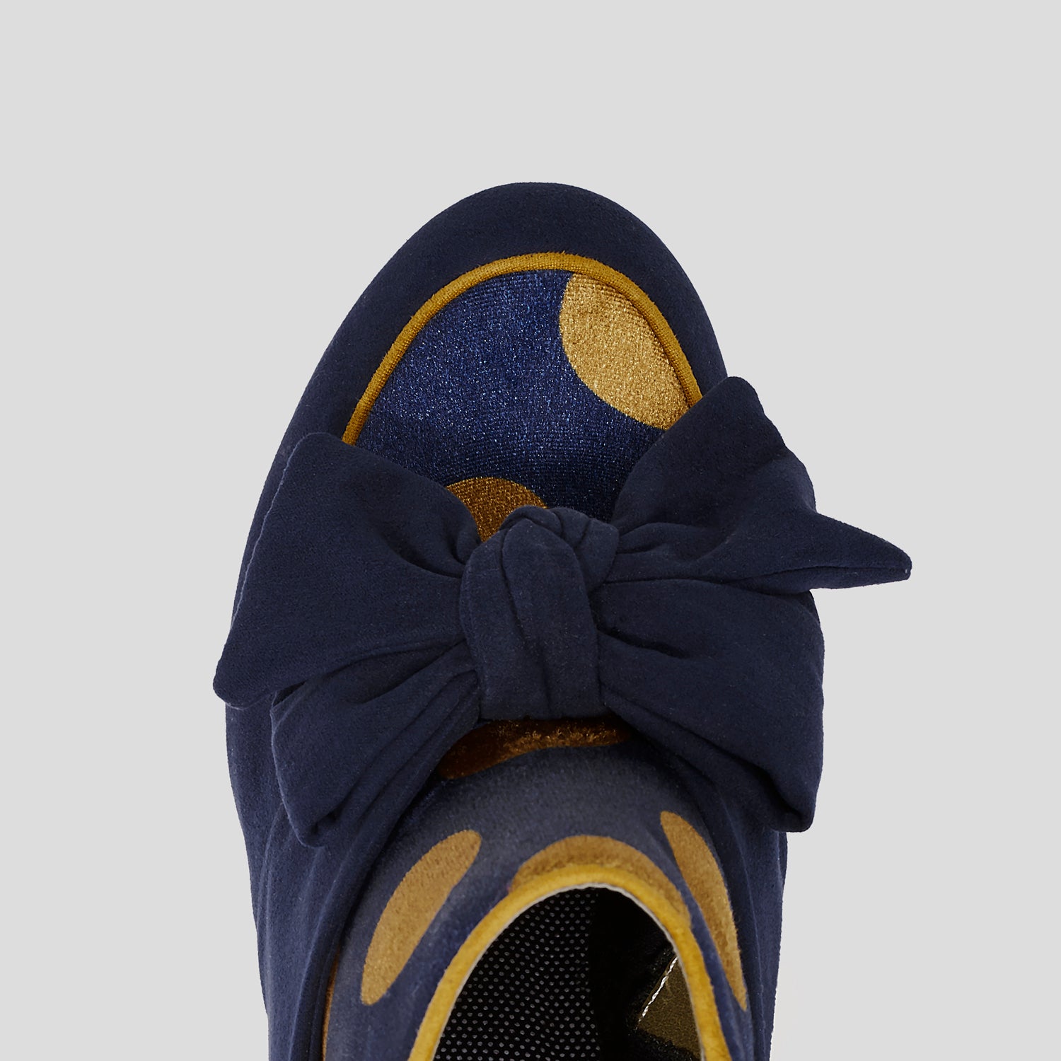 Seren Navy Blue Mid Heel Bow Boots by Ruby Shoo – Belle Divino
