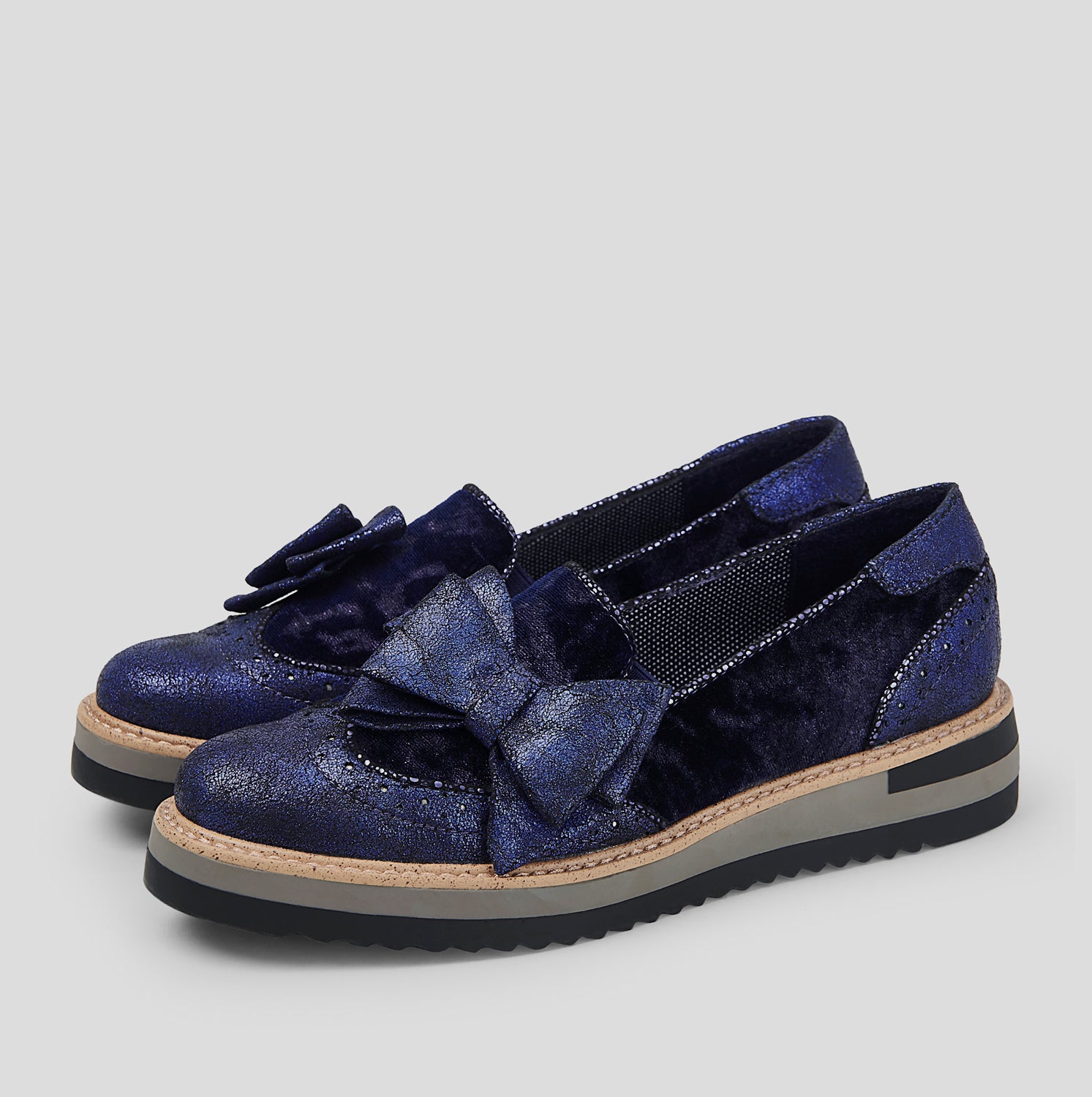 Joanne Blue Loafer Shoes by Ruby Shoo – Belle Divino