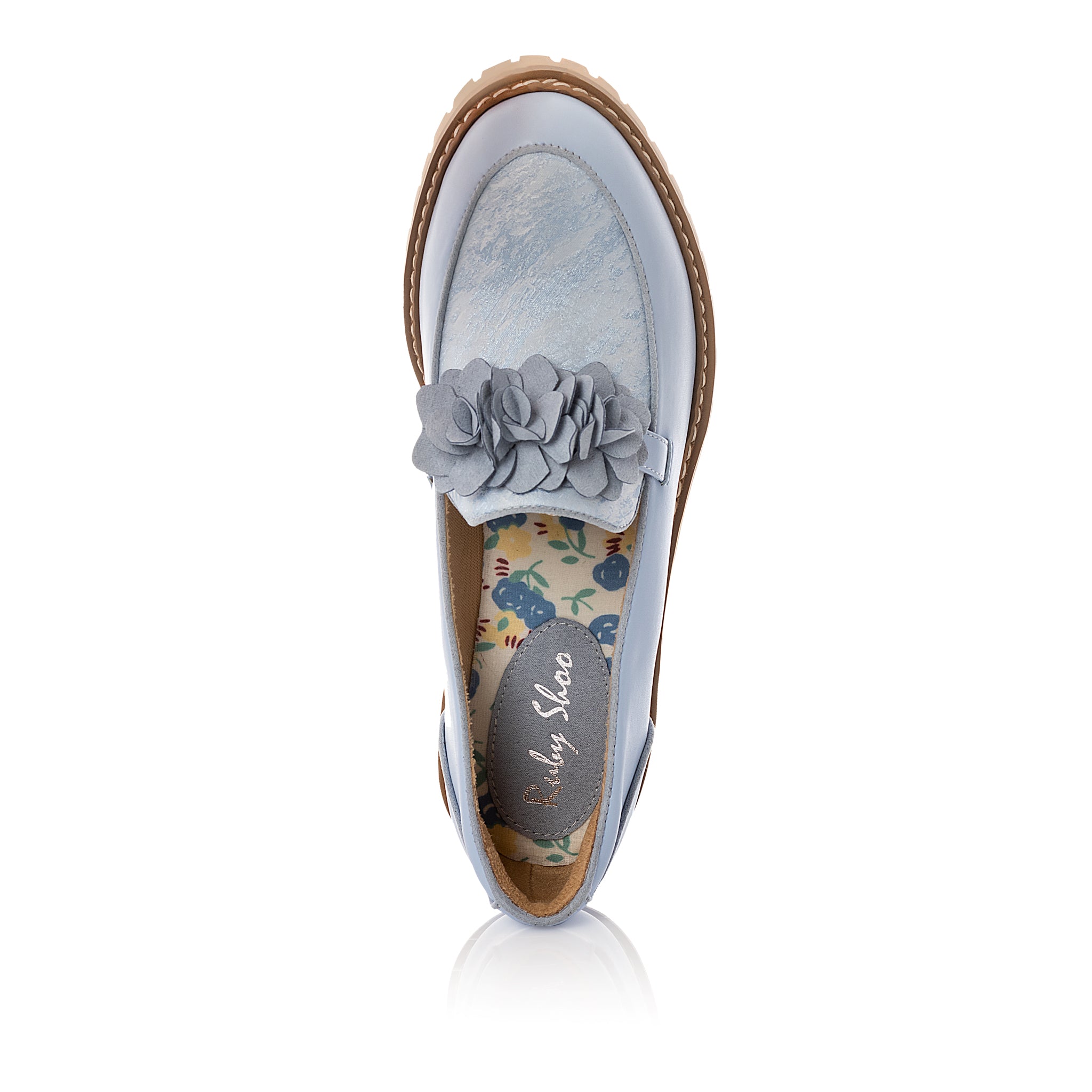 Gigi Powder Blue Chunky Loafer by Ruby Shoo – Belle Divino