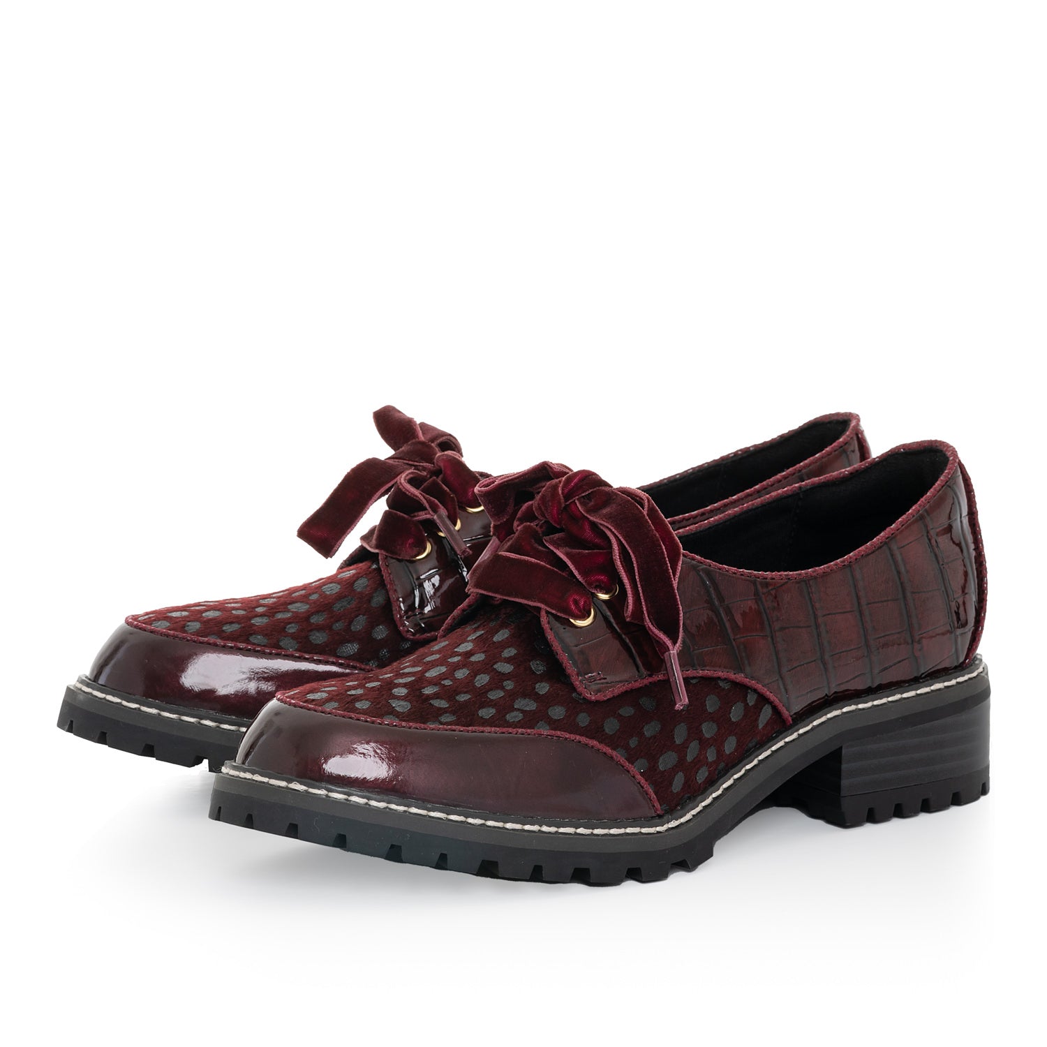 Burgundy lace up shoes deals