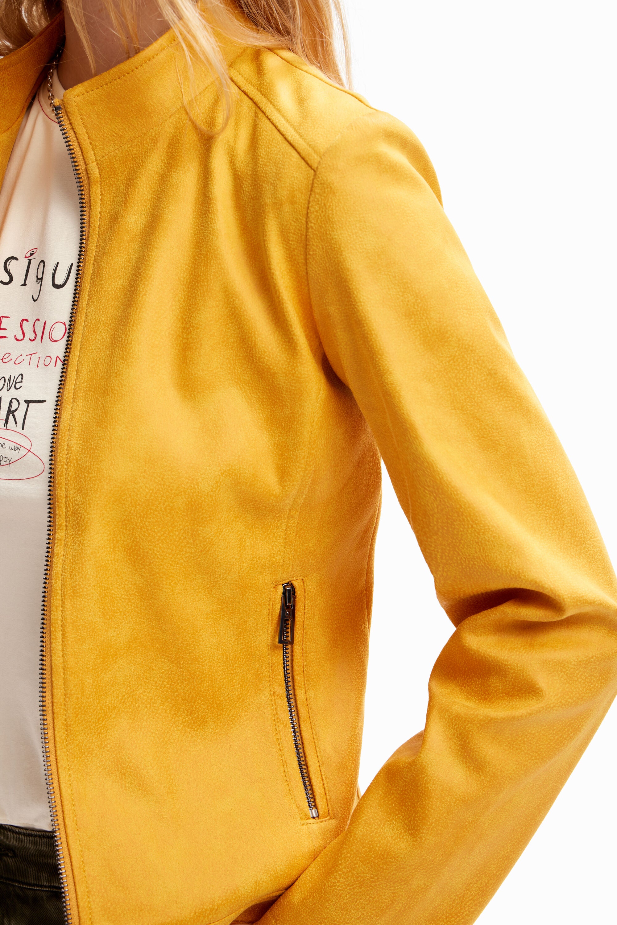 Desigual Toronto Very Soft Slim Biker Jacket 23WWED02 Belle Divino