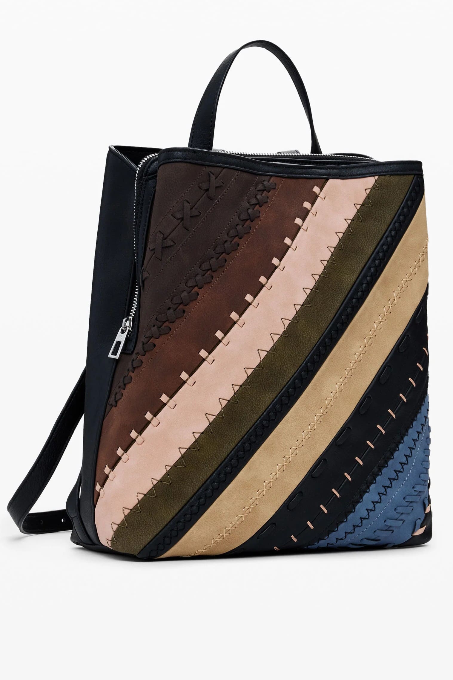 Borsa Desigual Reversibile ‘BAG_REPRISE LUNIVELLE SUL’ – Tinta Unita Con Chiusura Cerniera, Tasche Interne Ed Esterne, Colore 3122 Candy
