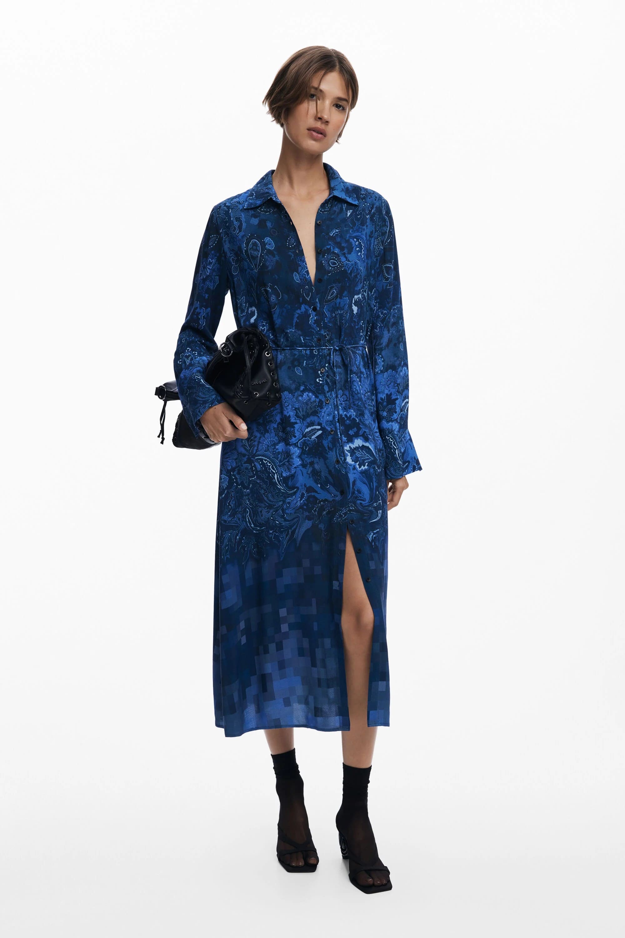 Robe Desigual Sans Manches - Imprimé Graphique - Taille M - Occasion Très Bon état