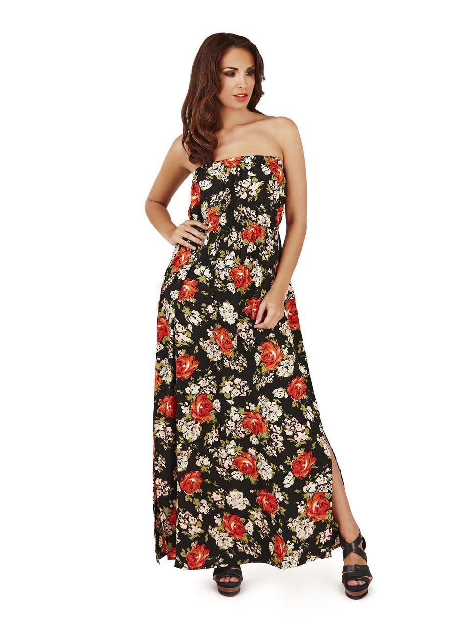 Summer bandeau maxi dress hot sale