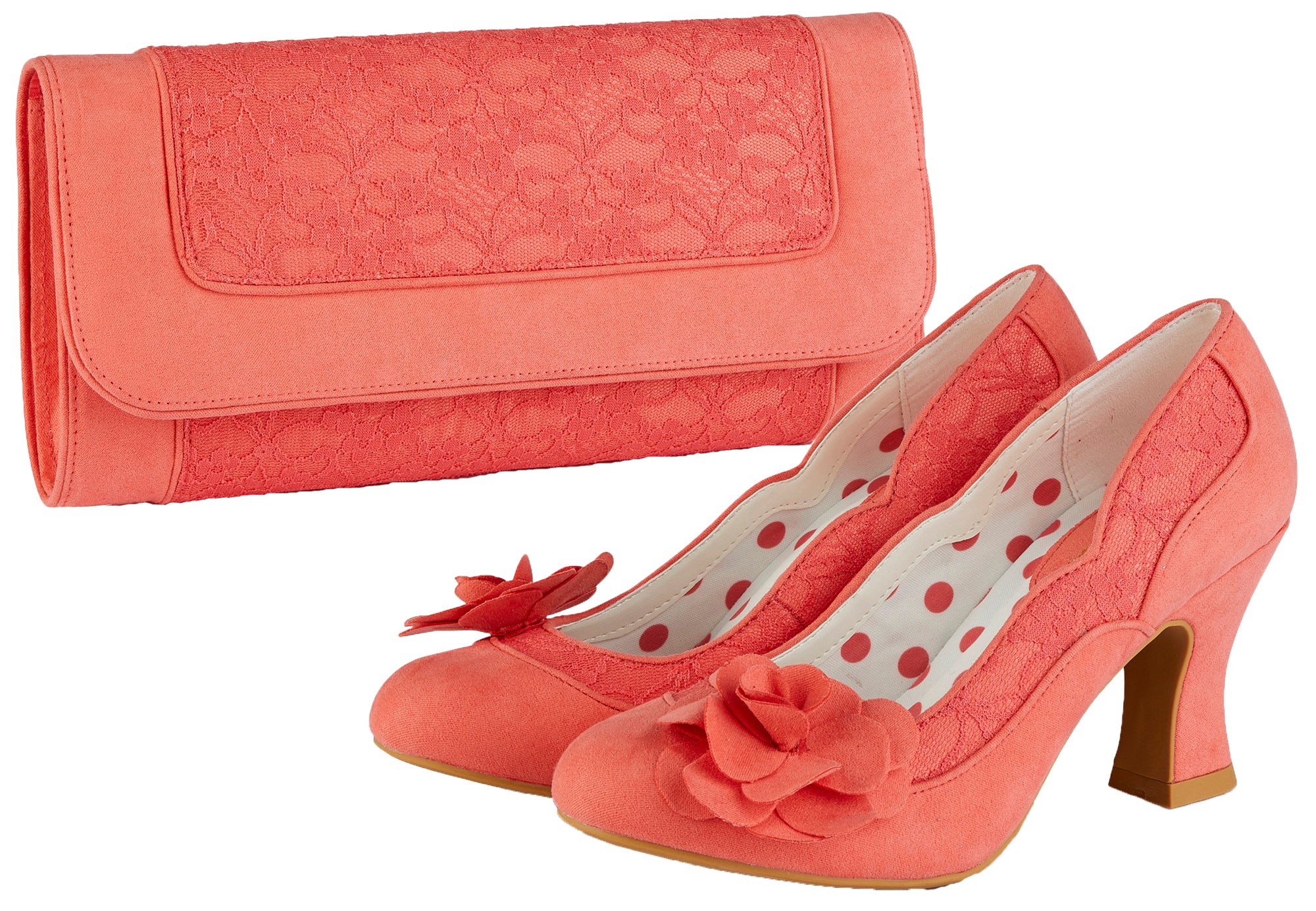 Matching Bag Peep Toe Shoes Mid Heel Ruby Shoo And Matching Bag