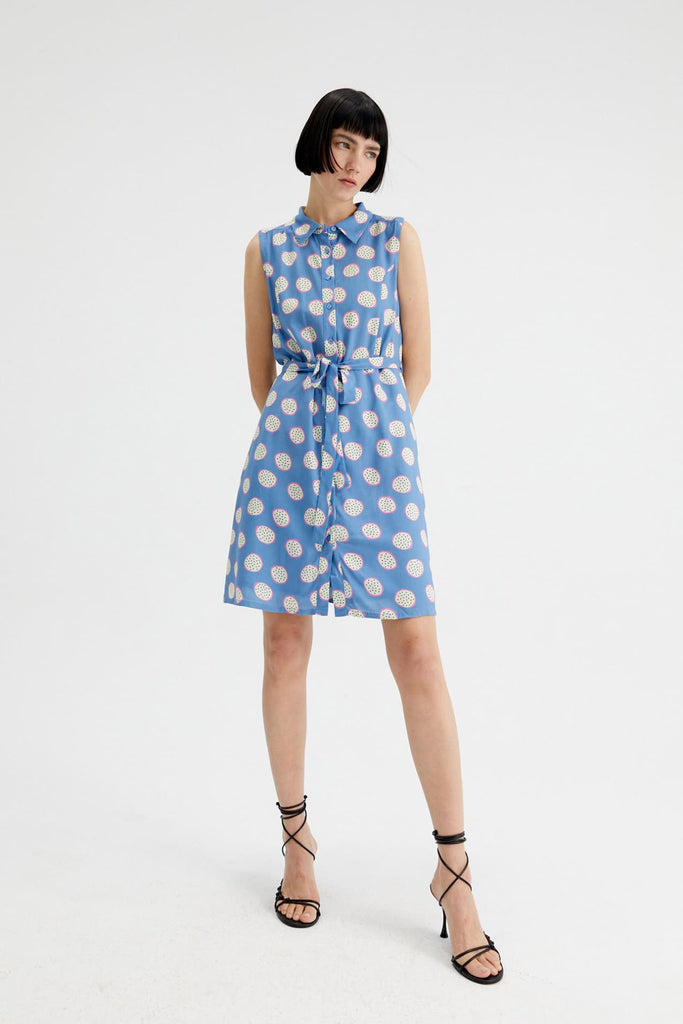 Short shirt dress for girls with polka dot print - Compania Fantastica