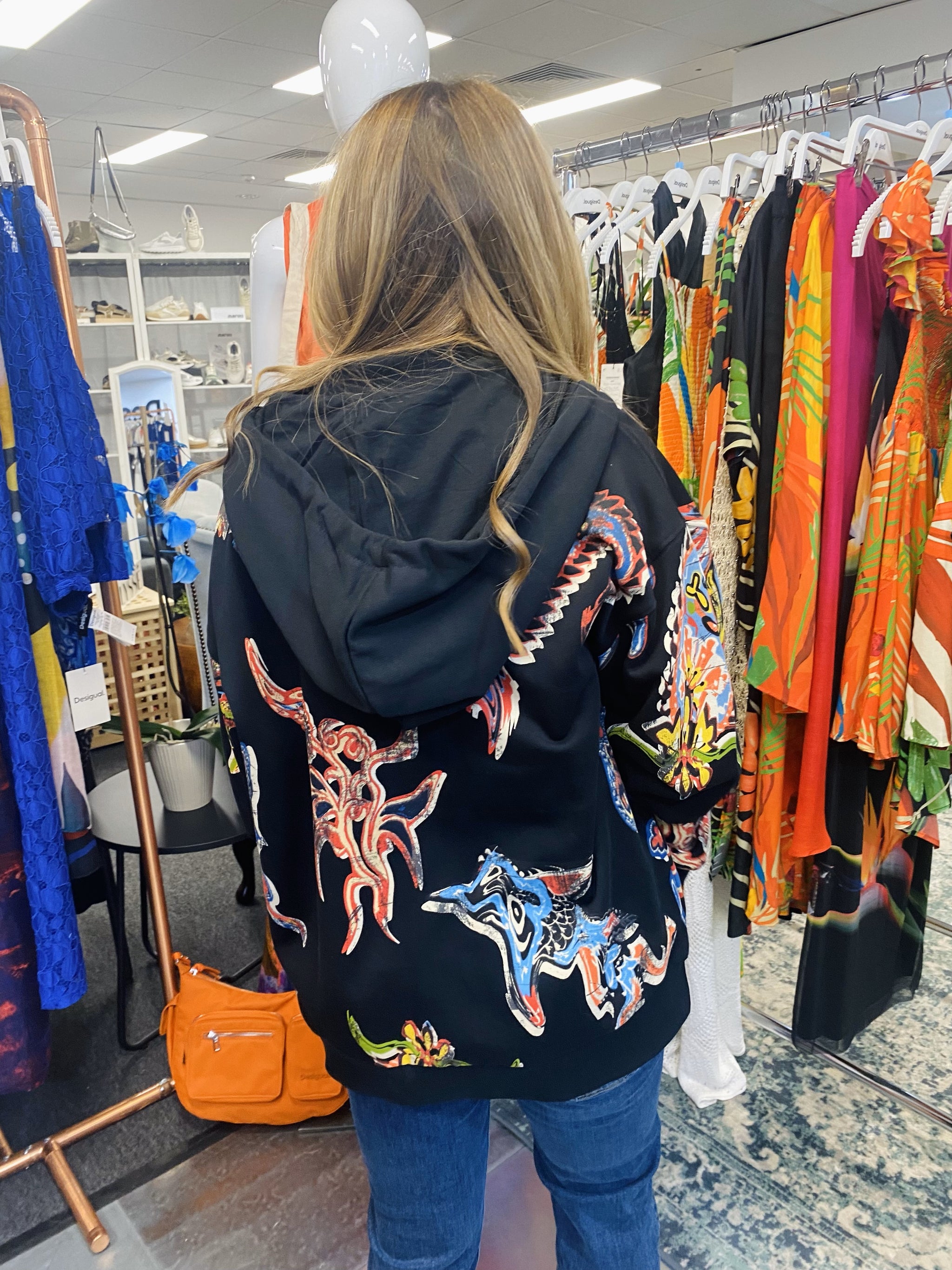 Desigual Melted Paisley Hoodie designed by Mr. Christian Lacroix