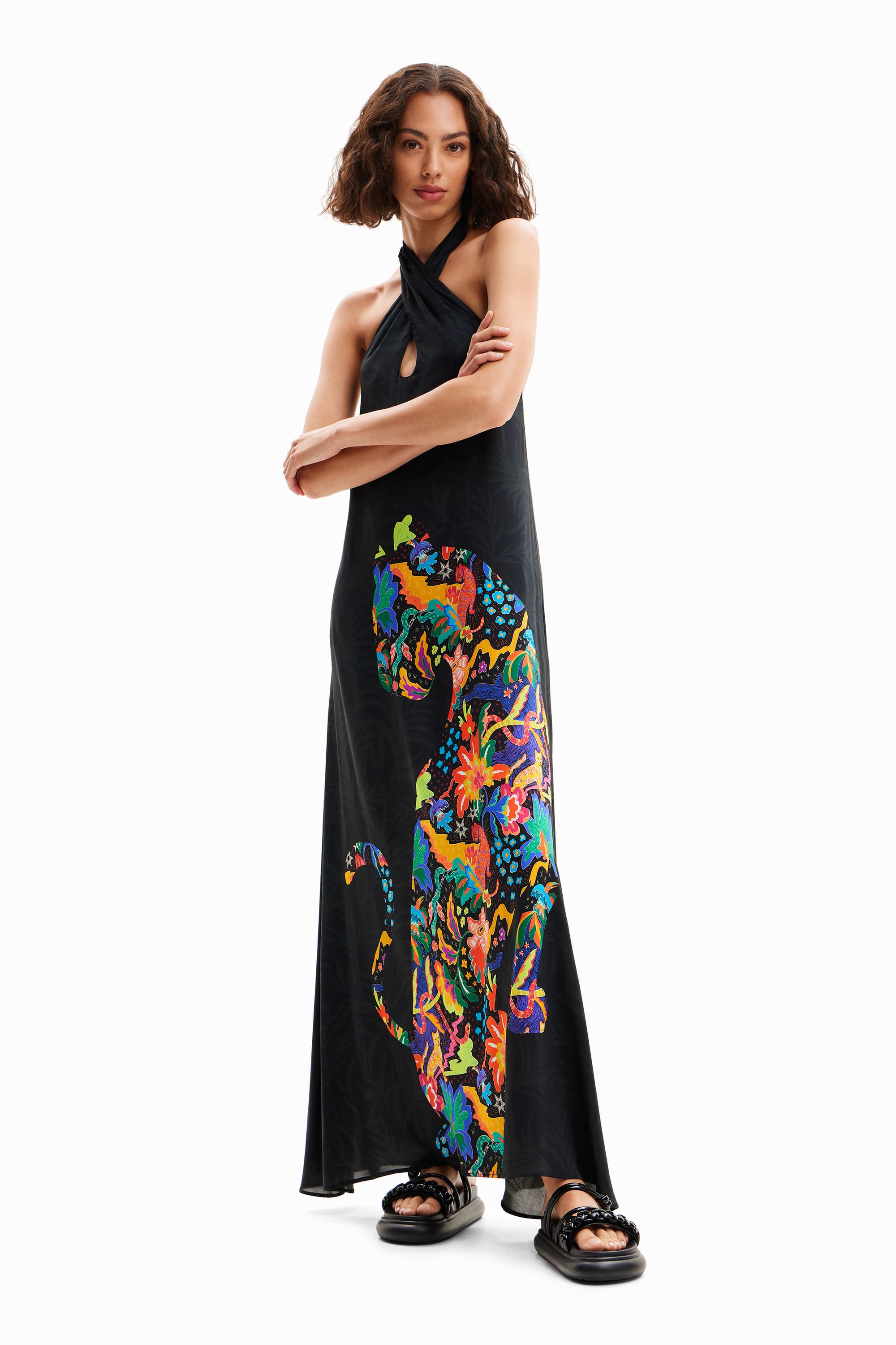 chinese dress ladies Desigual- Long Tulle Fitted Dress main image 1