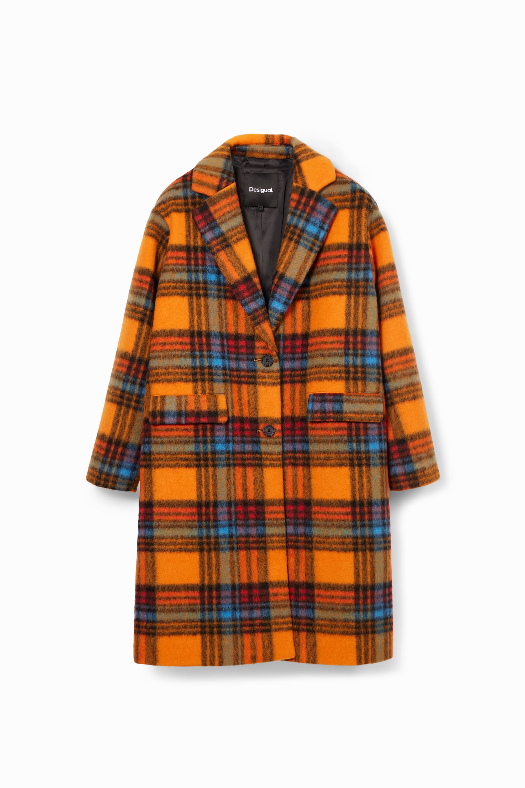 Desigual Napoles Checked Relaxed Winter Coat 24WWEW79 Belle Divino