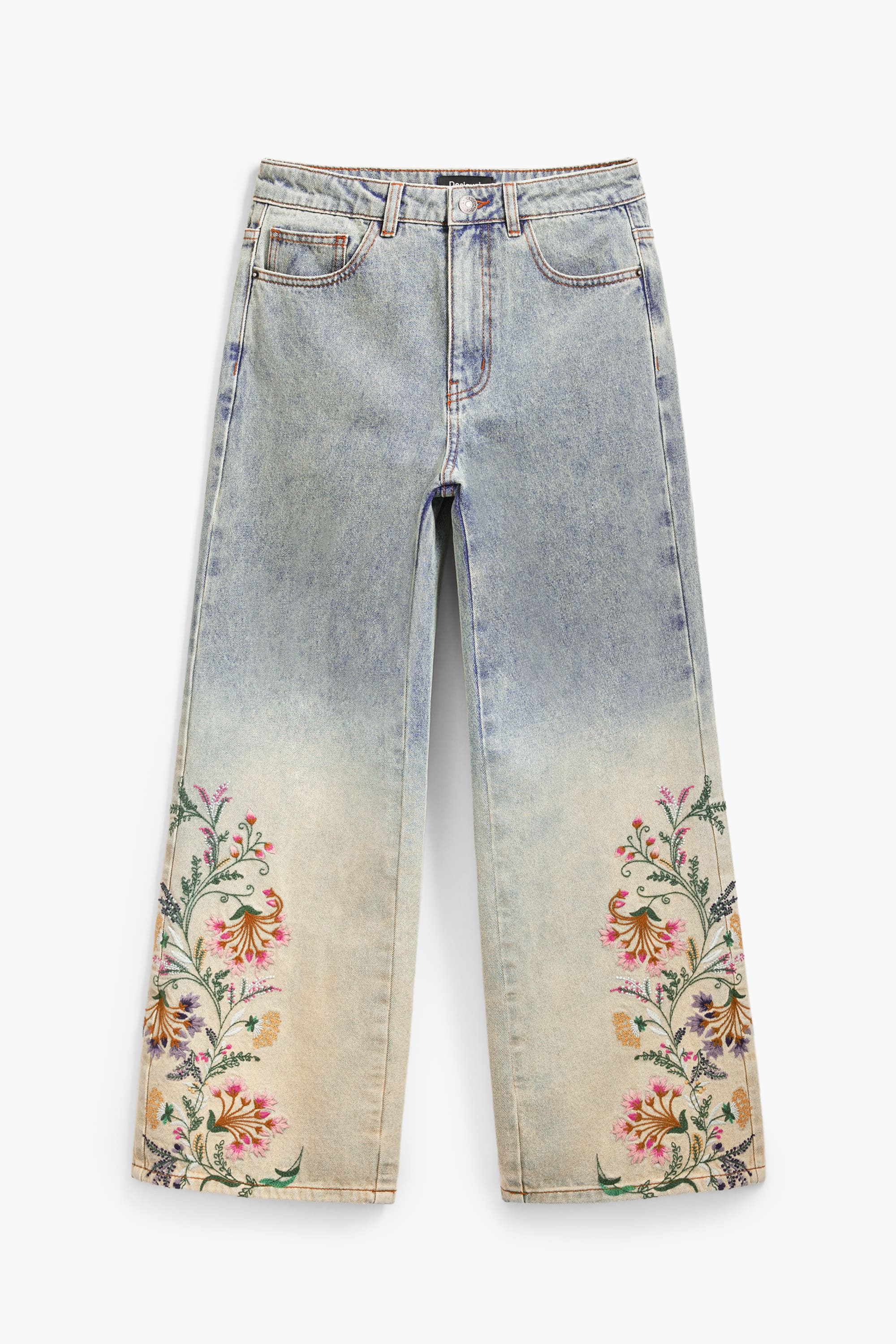 Desigual Dames Woman Denim Long Broek Jeans, blauw, 34 Desigual Dames Woman Denim Long Broek Jeans, blauw, 34