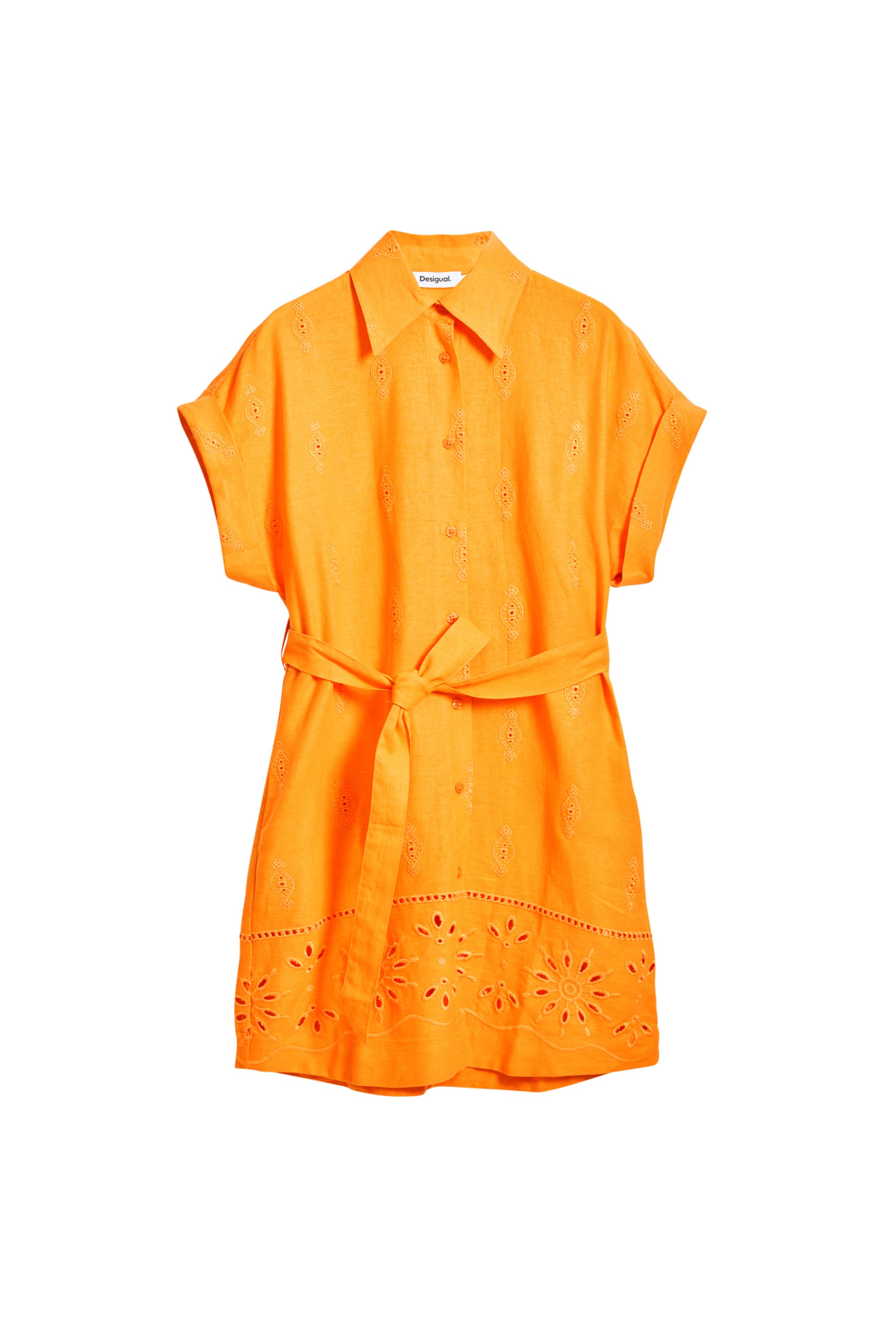 Desigual Short Sleeve Midi Dress In Blue Desigual Short Sleeve Midi Dress In Blue