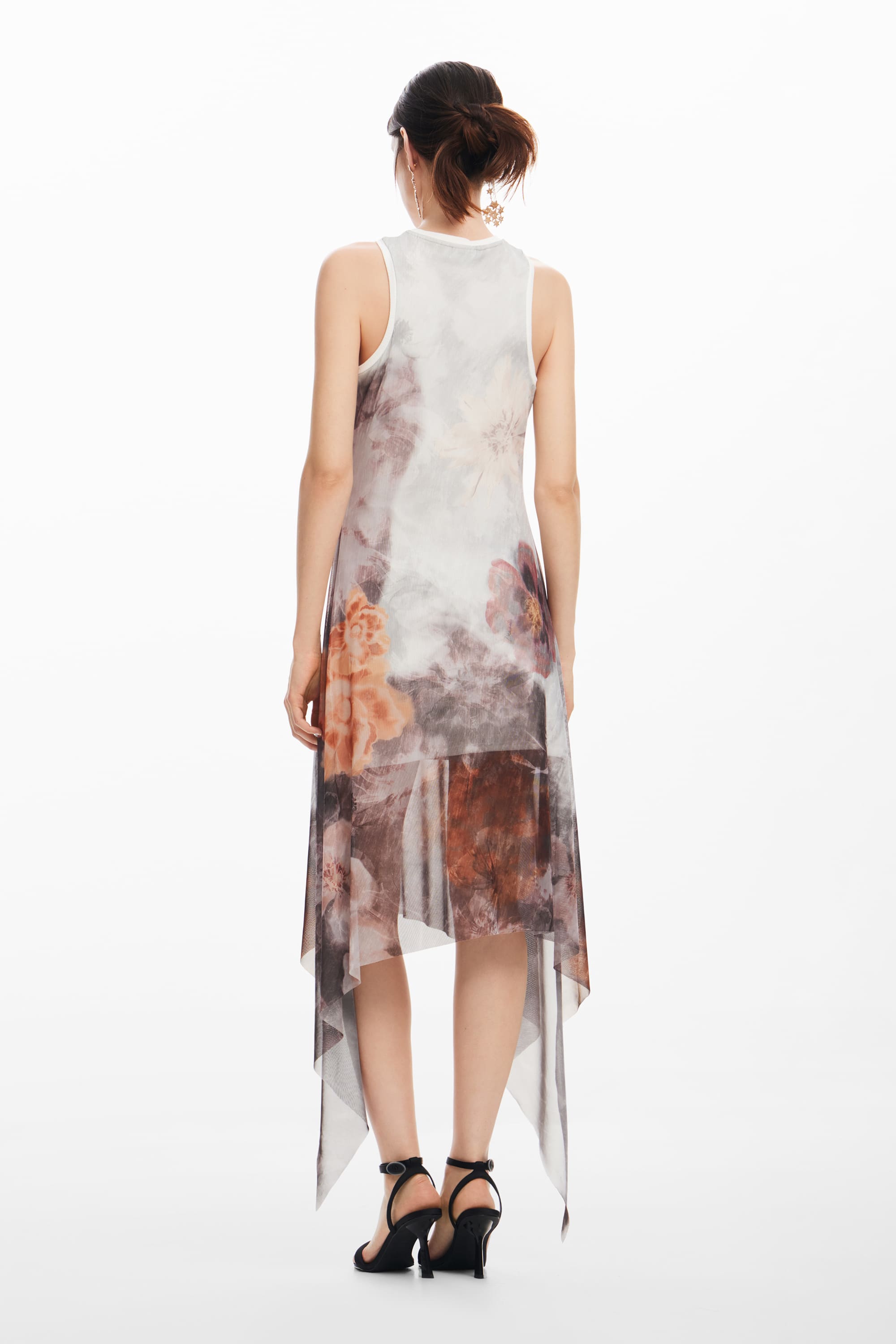 desigual mesh dress Desigual Printed Midi Dress
