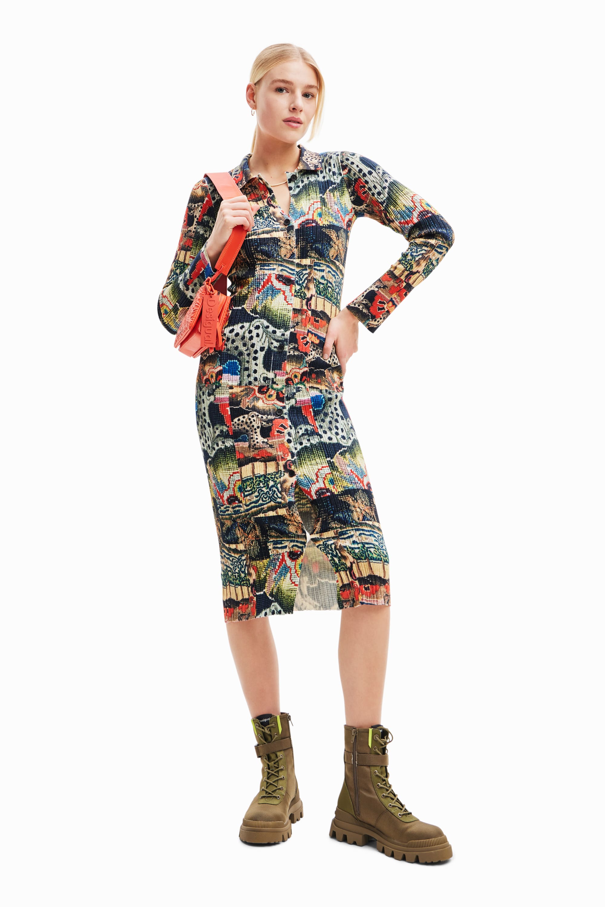 Desigual Tapestry Multicoloured Knit Dress by M. Christian Lacroix 23W Belle Divino