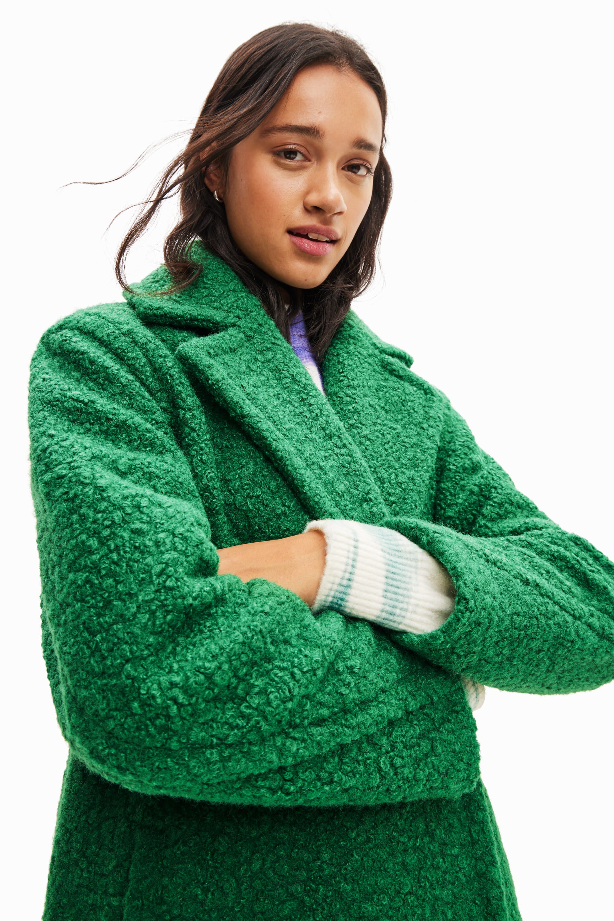 Desigual London Smart Boucle Coat 23WWEW21 Belle Divino