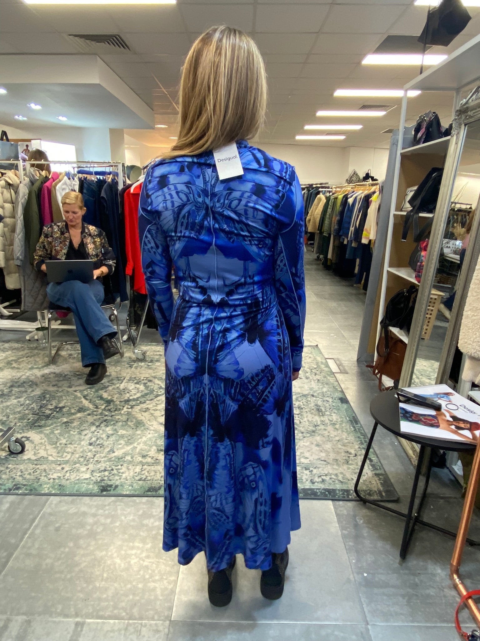 Desigual Butterfly Print Midi Knit Dress Belle Divino Desigual Butterfly Print Midi Knit Dress Belle Divino