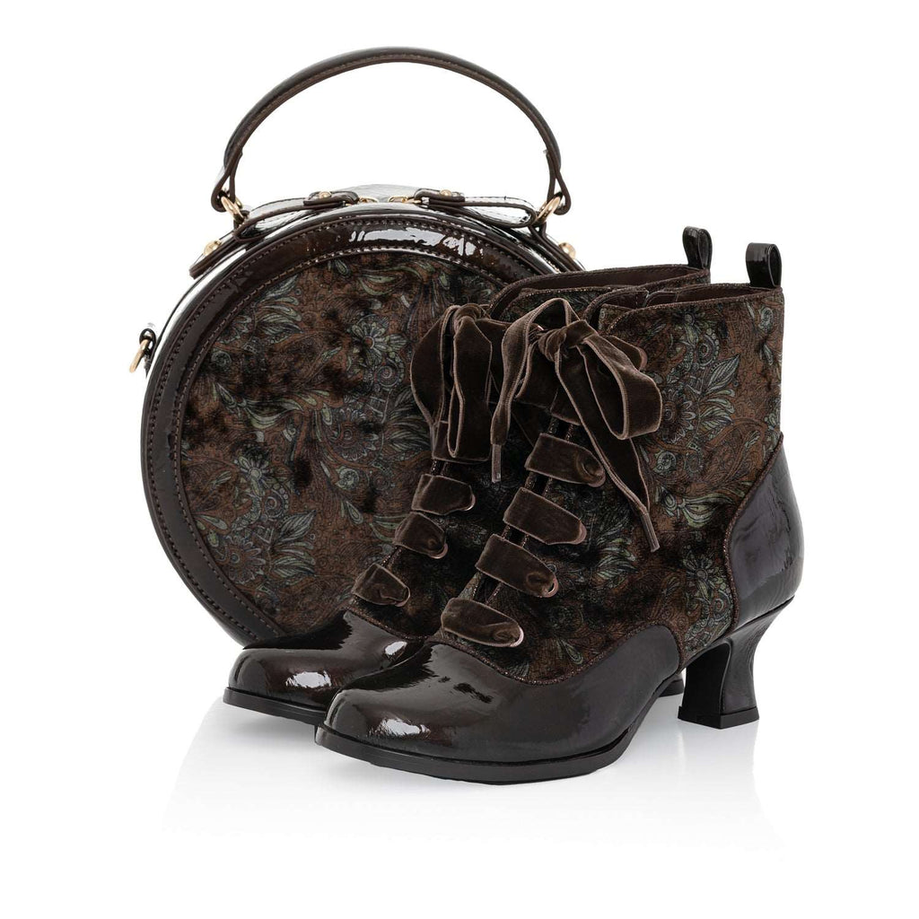 Alberta Bronze Bag Handbag Round Cross Body (Matches Beth Boots) by Ruby Shoo
