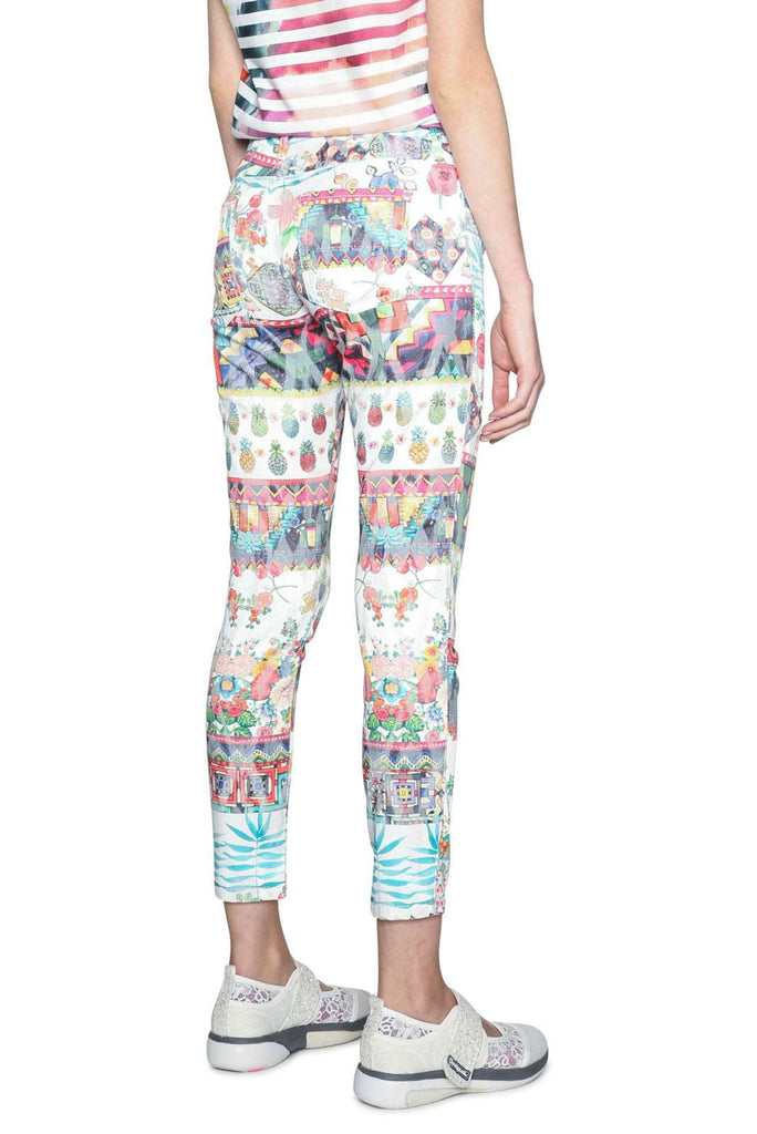 Desigual Arantxa Tropical Cropped Jeans back