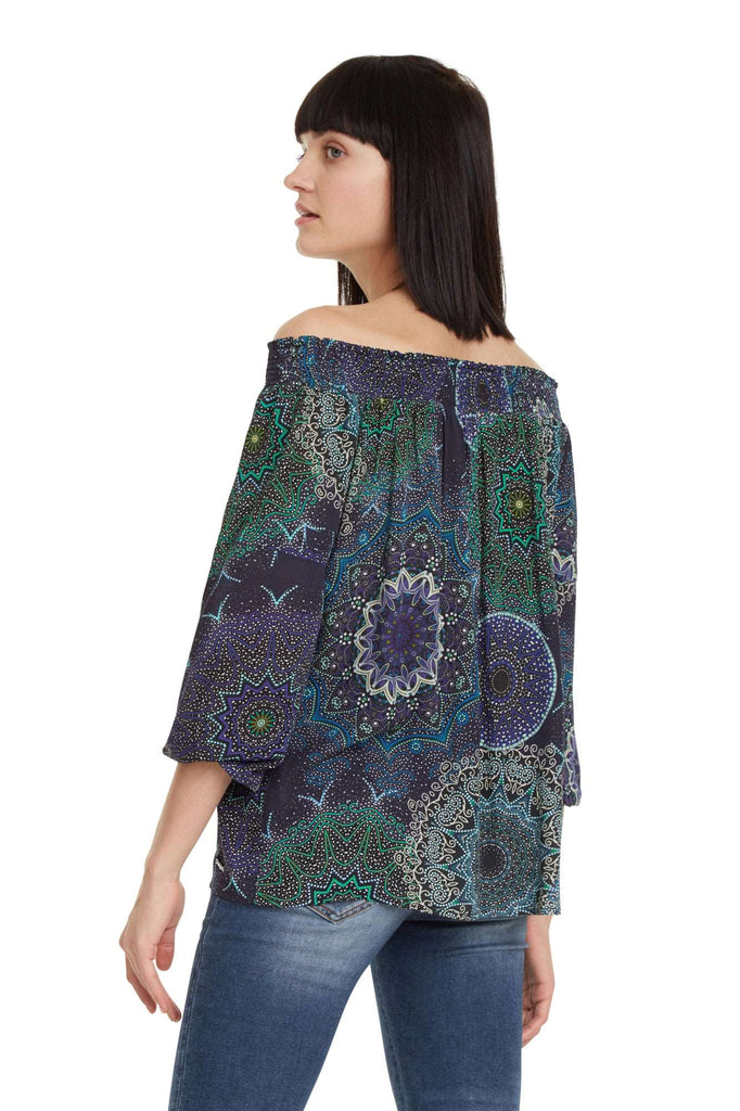 Amandine Off-Shoulder Gypsy Blouse Desigual Style 19WWBW30