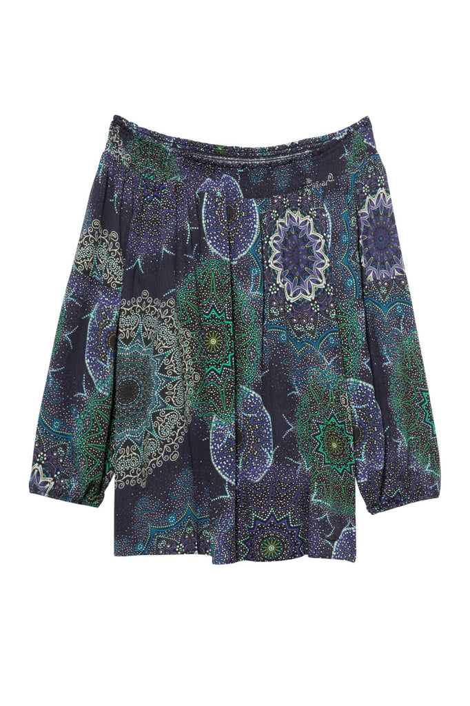 Amandine Off-Shoulder Gypsy Blouse Desigual Style 19WWBW30