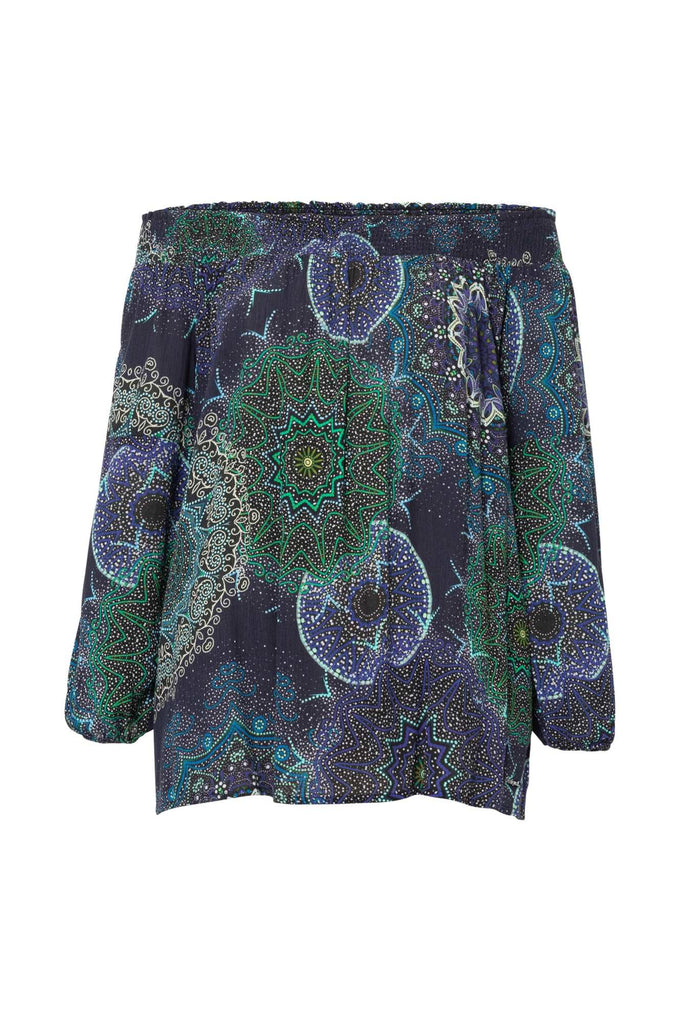 Amandine Off-Shoulder Gypsy Blouse Desigual Style 19WWBW30