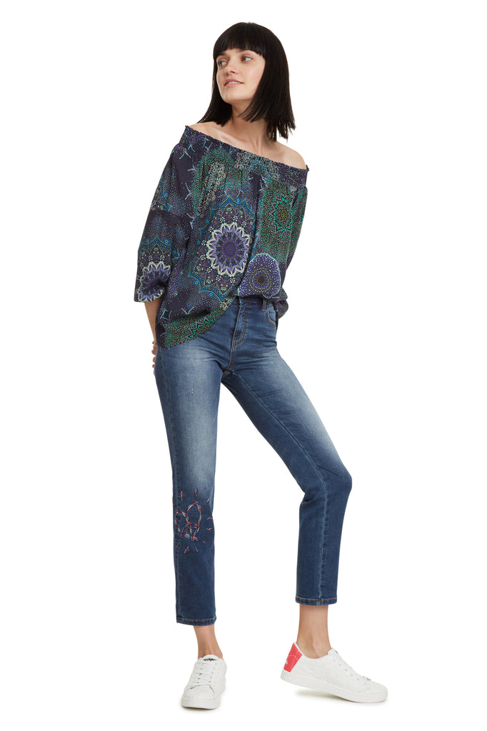  Desigual Amandine Off-Shoulder Gypsy Blouse front