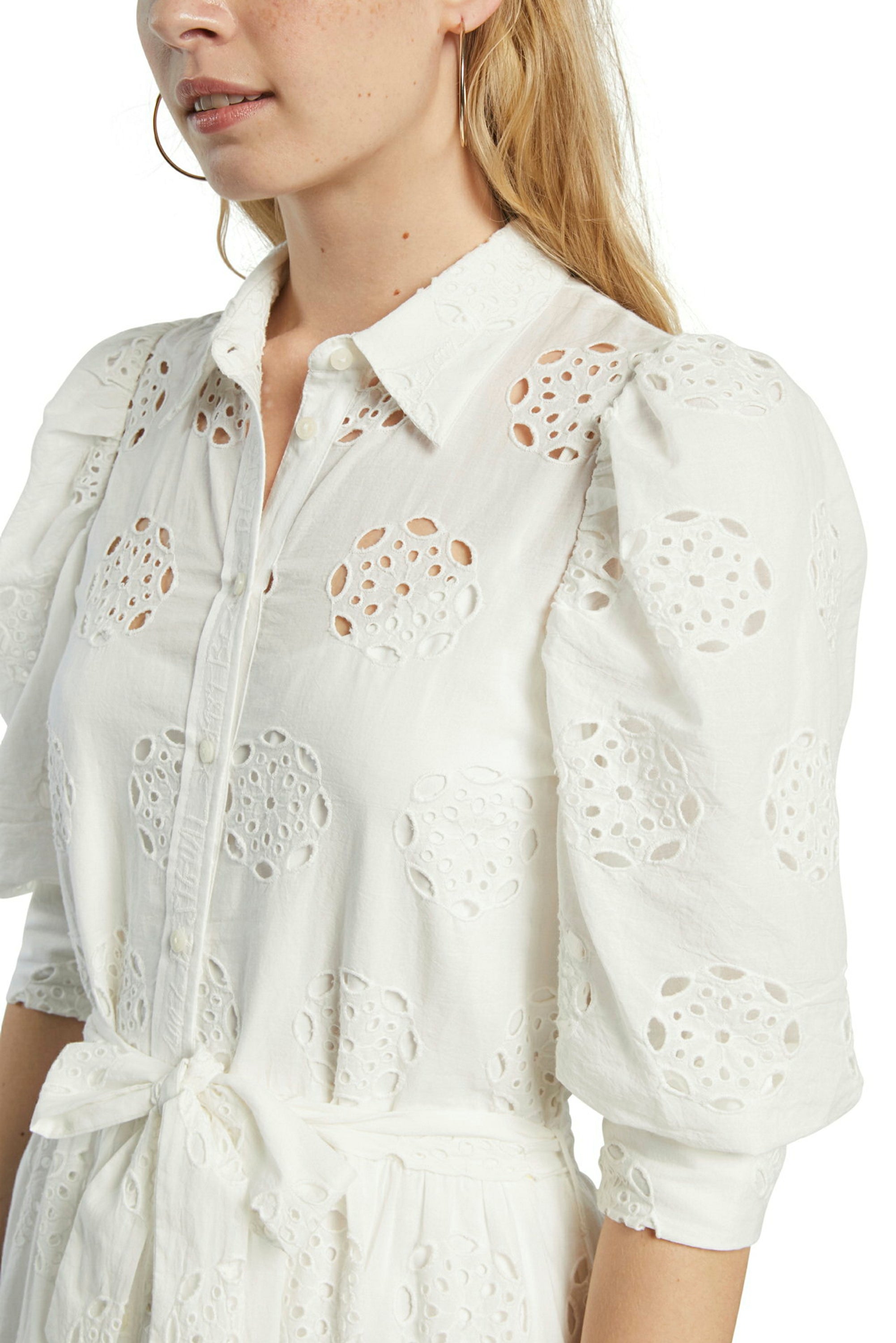 Noria White Broderie Anglais Shirt Dress SS21 Desigual Style 21SWVWAW Belle Divino Noria White Broderie Anglais Shirt Dress SS21 Desigual Style 21SWVWAW Belle Divino