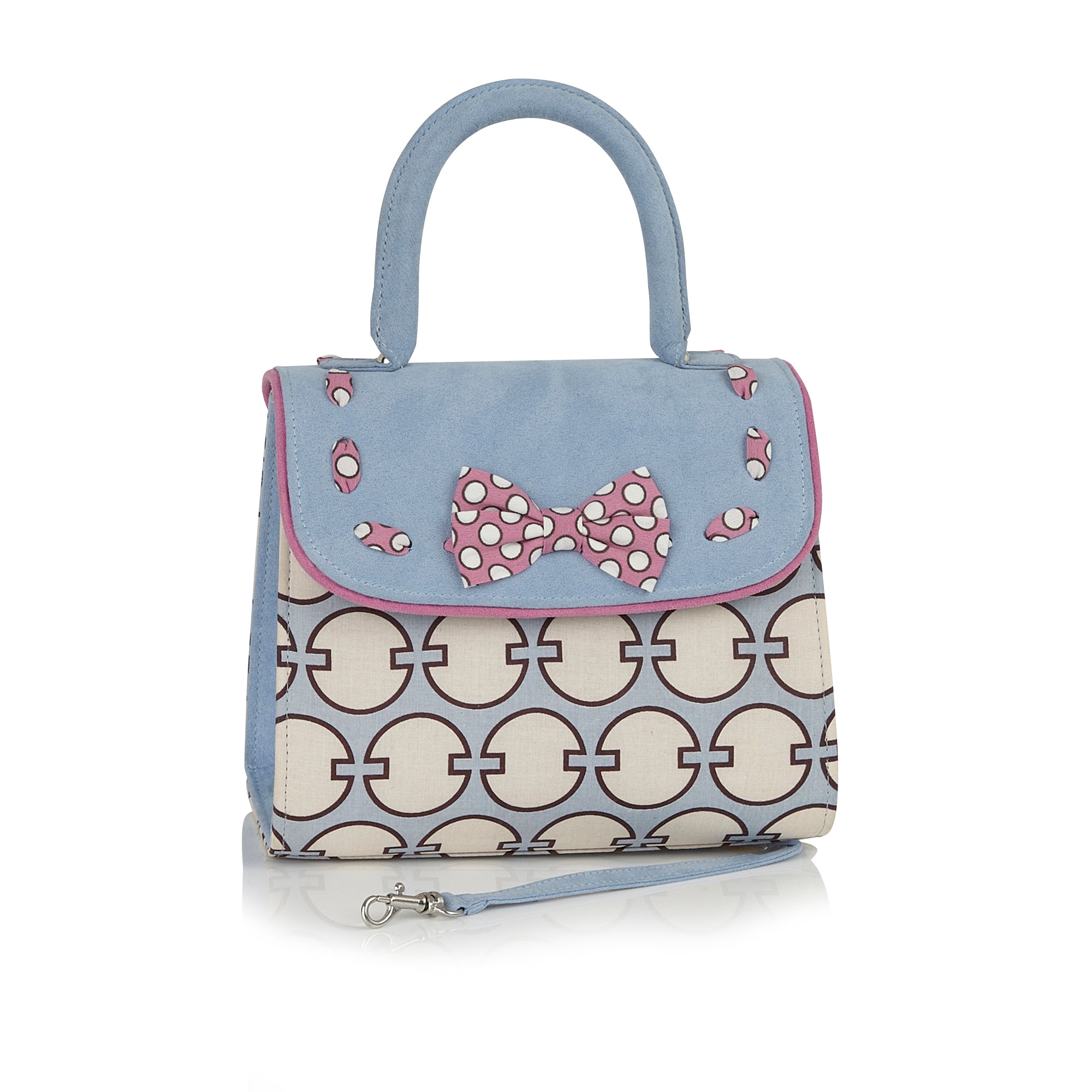 Santiago Sky Blue Bag Matches Hayley Heels by Ruby Shoo Belle Divino