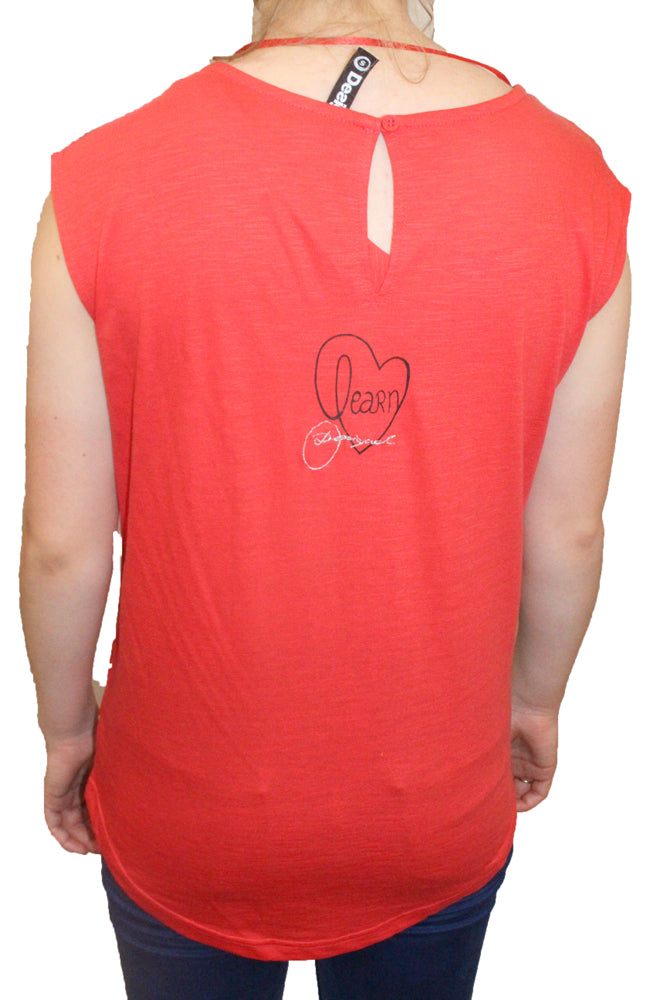 Desigual Amore Flower Design T-Shirt back